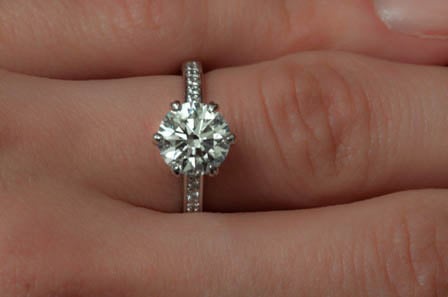 Six Prong Diamond Engagement Ring